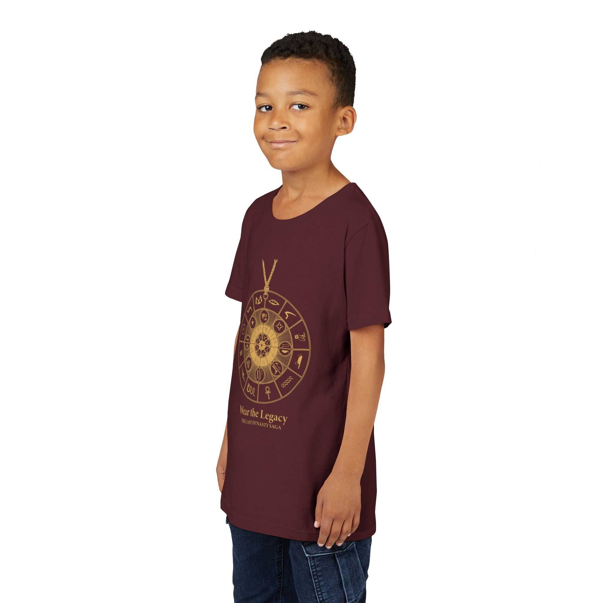 Youth Graphic Tee — THE SAGA Compass &amp; Abstract Hero&