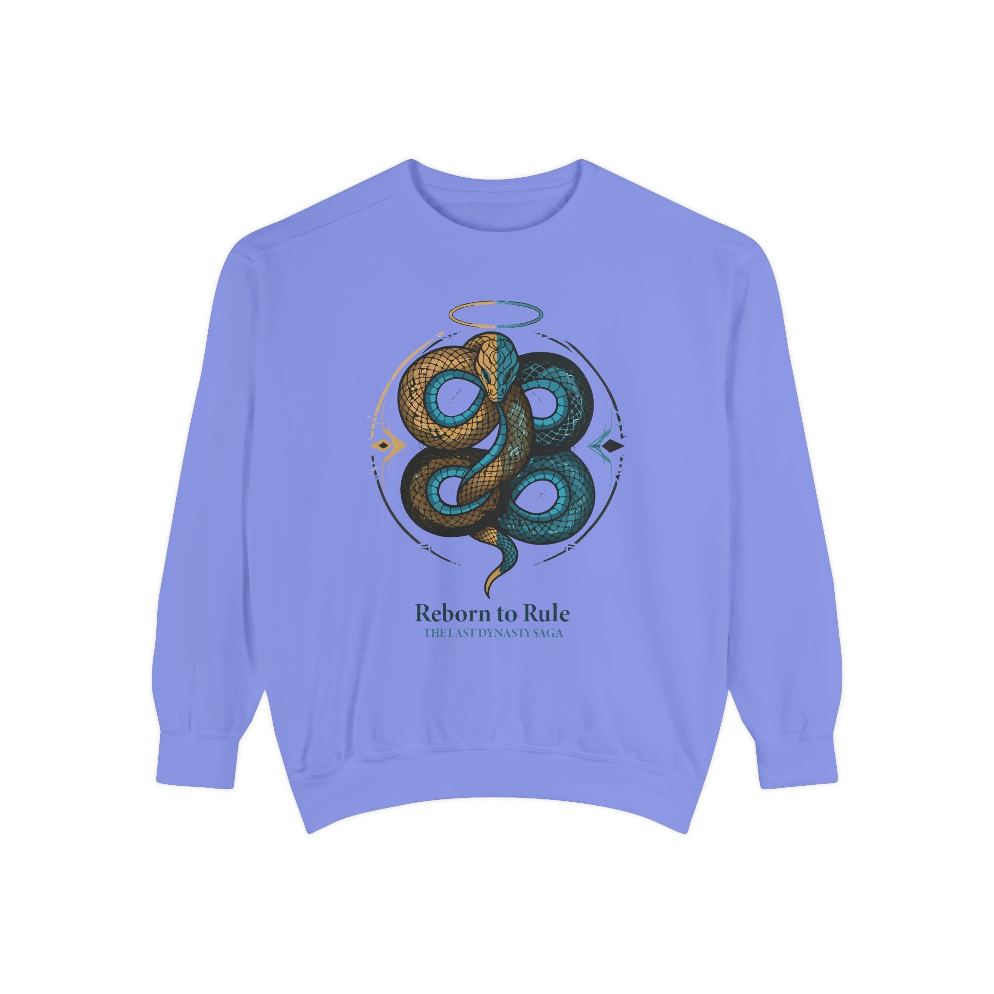 Snake Emblem Sweatshirt — "Reborn to Rule" Graphic Crewneck