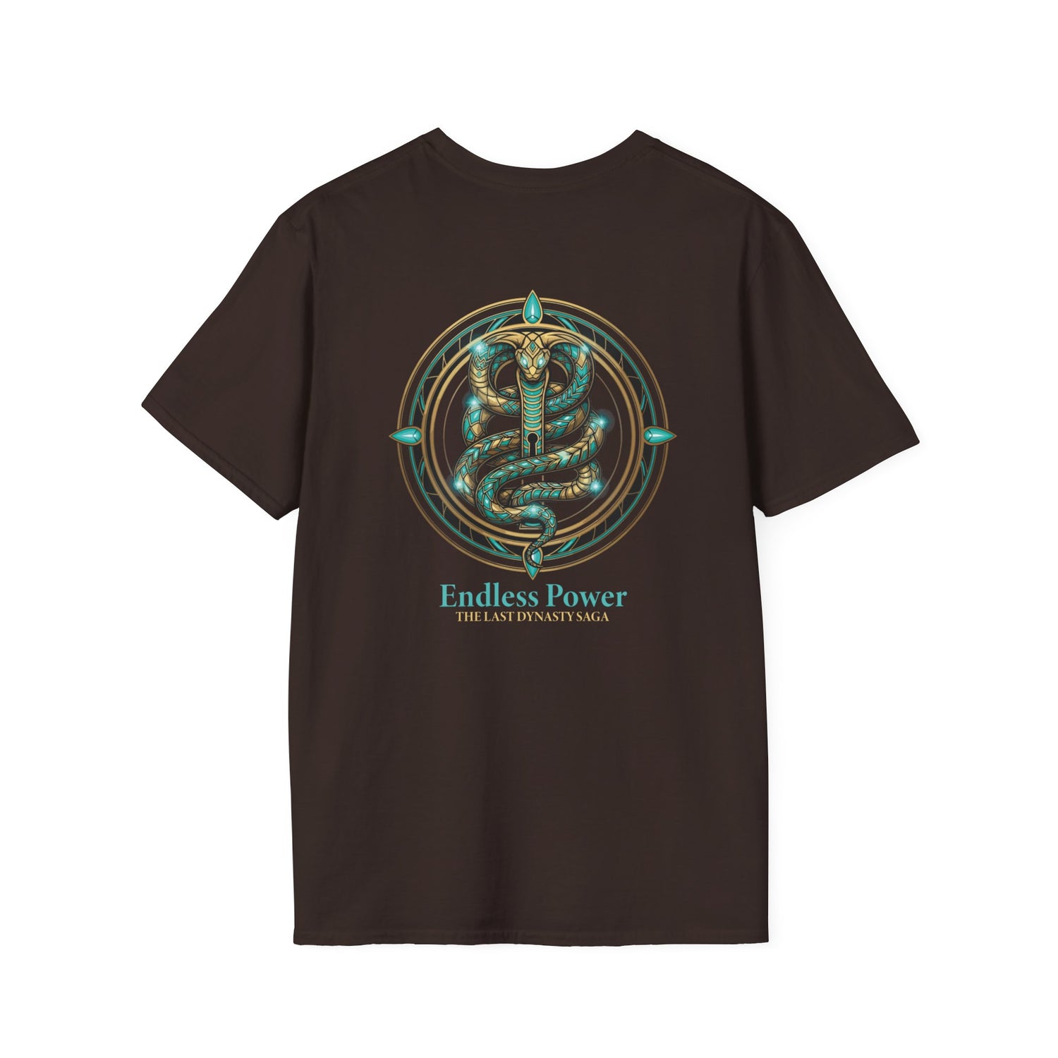 Egyptian Pharaoh Chest &amp; Serpent Back T-Shirt — "This Is Your Awakening / Endless Power"