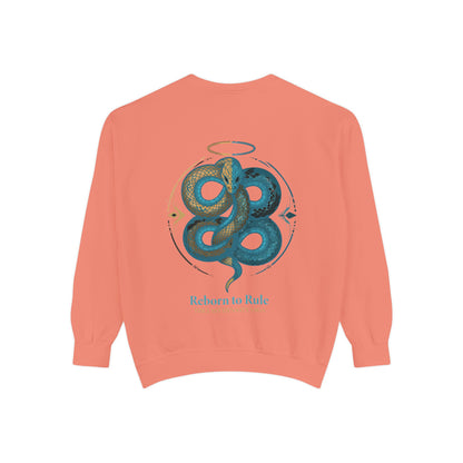 Snake Emblem Sweatshirt — "Reborn to Rule" Graphic Crewneck