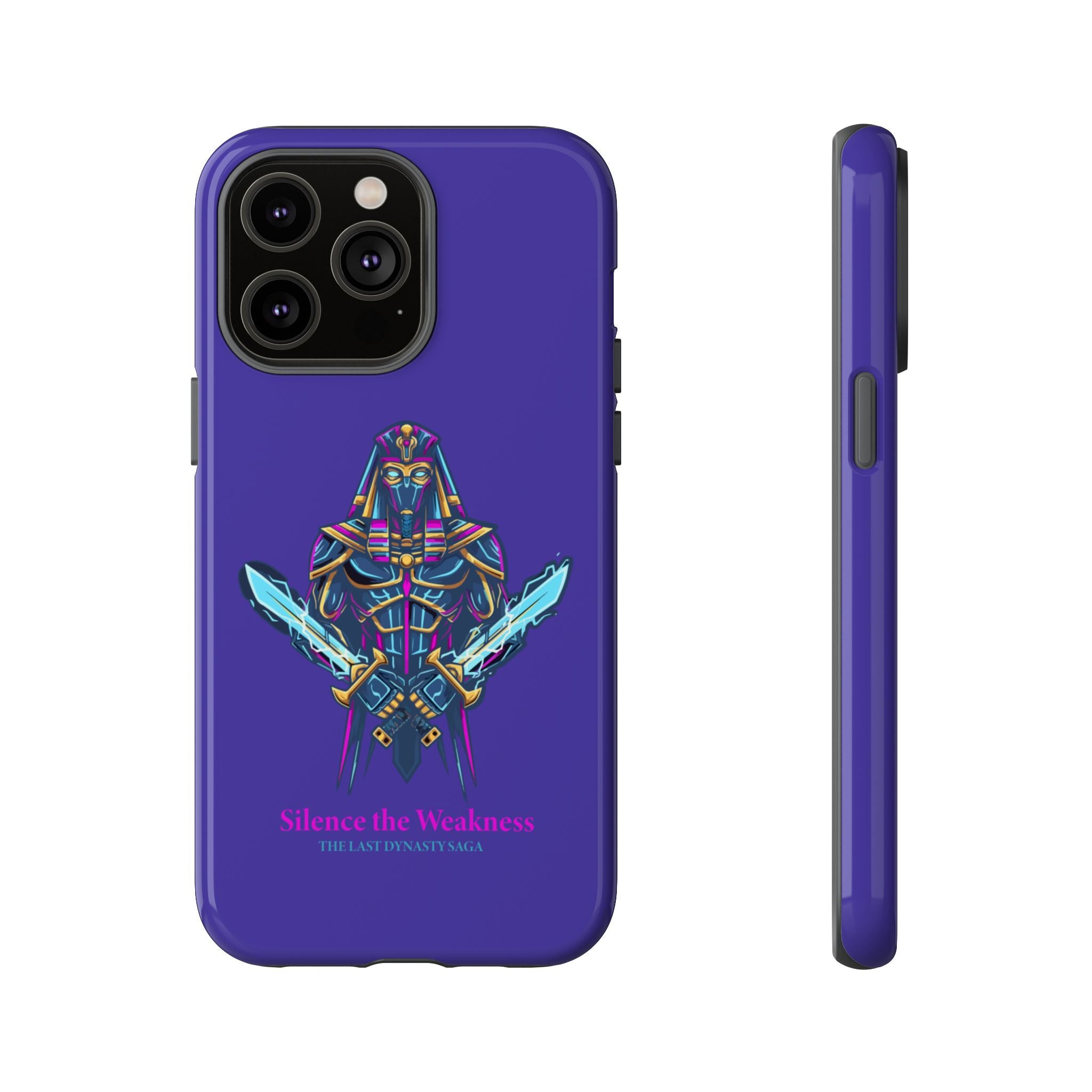 Phone Case — Neon Pharaoh Dual Swords "Silence the Weakness"