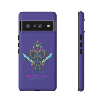 Phone Case — Neon Pharaoh Dual Swords "Silence the Weakness"