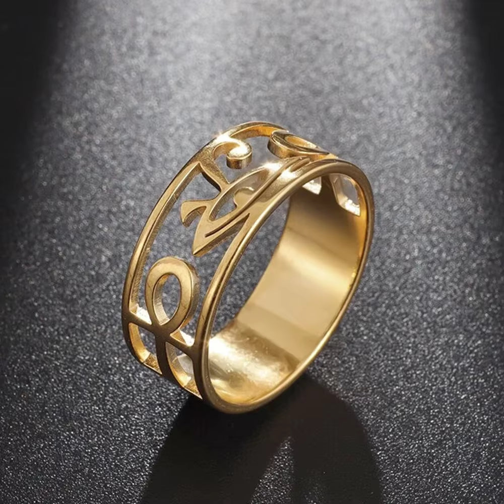 The Udjat Signet Eye of Horus Protection Ring