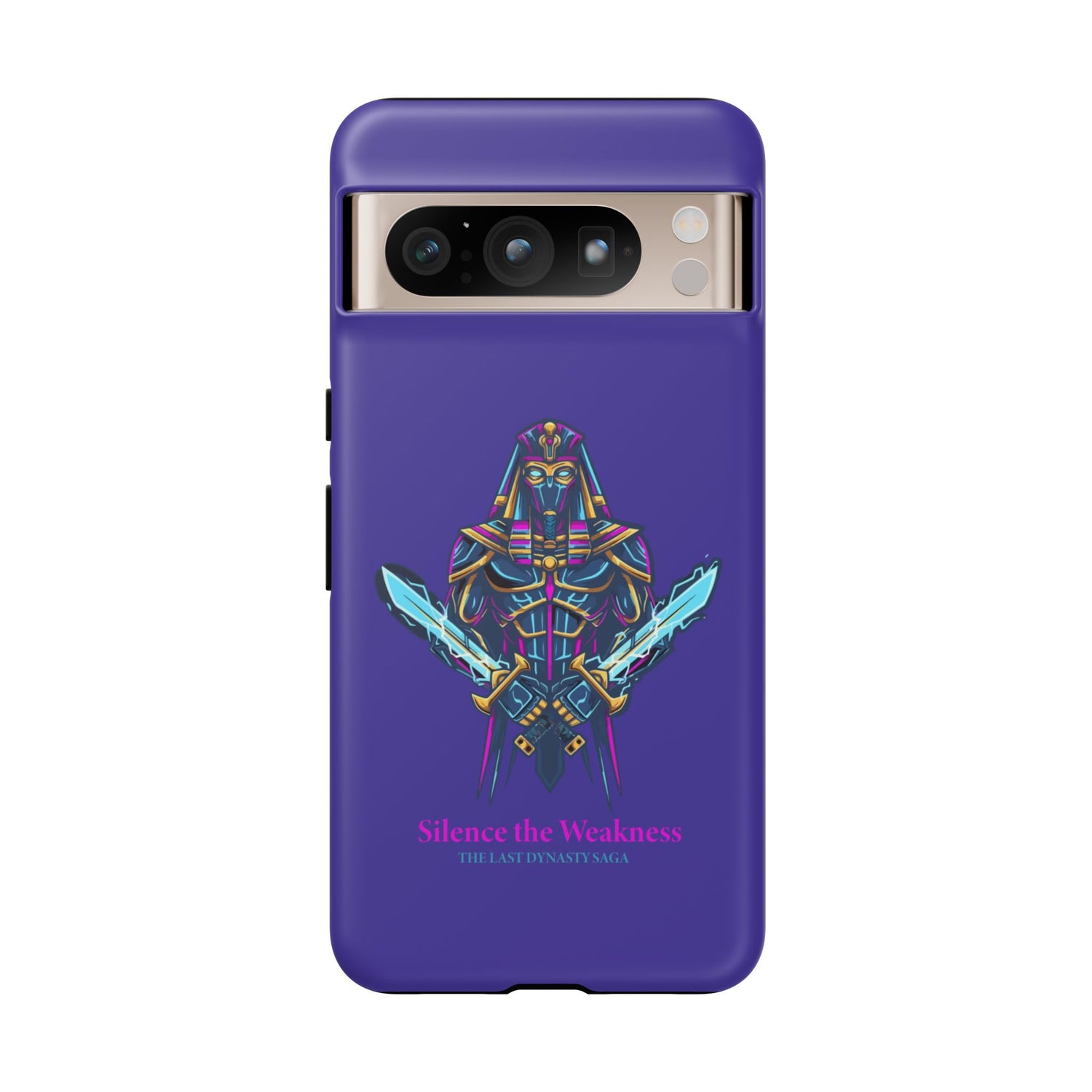 Phone Case — Neon Pharaoh Dual Swords "Silence the Weakness"