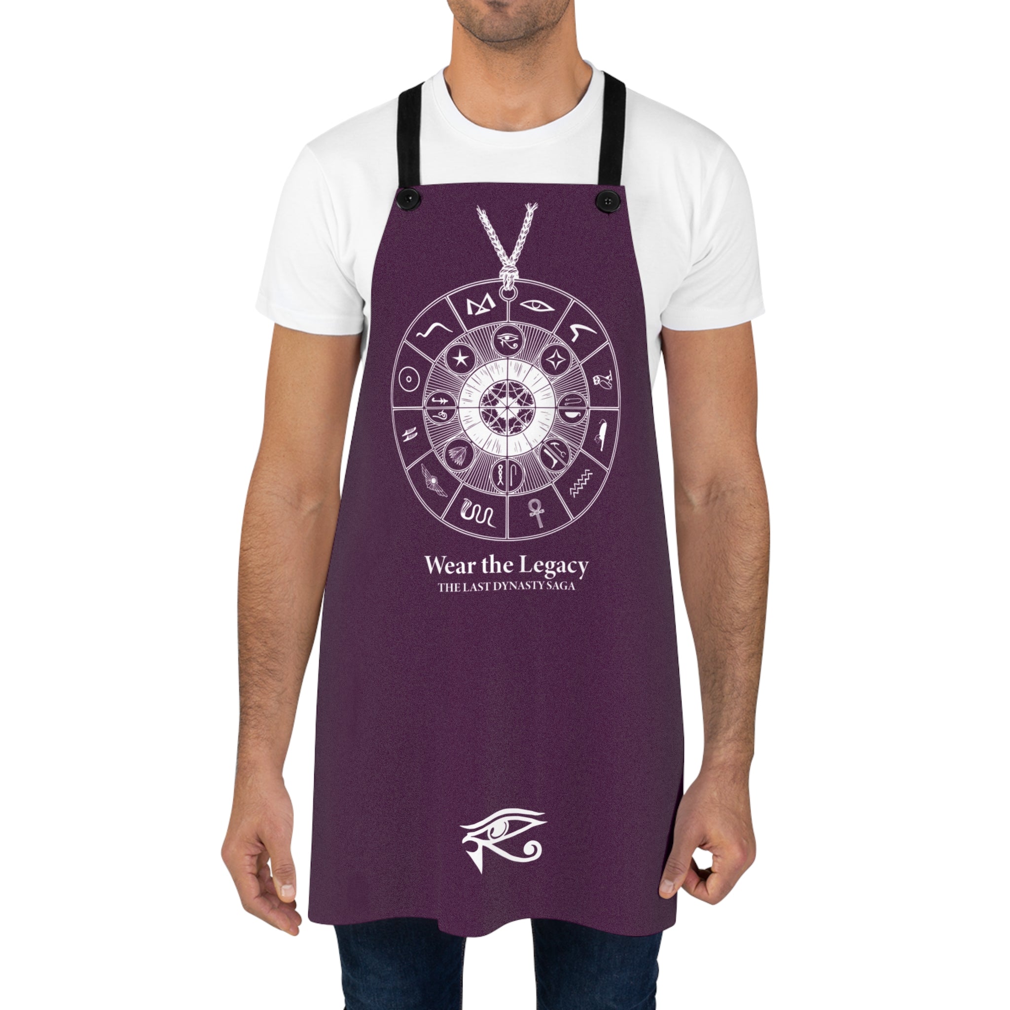THE SAGA Compass Wheel Apron — "Wear the Legacy" SIGIL Kitchen Apron
