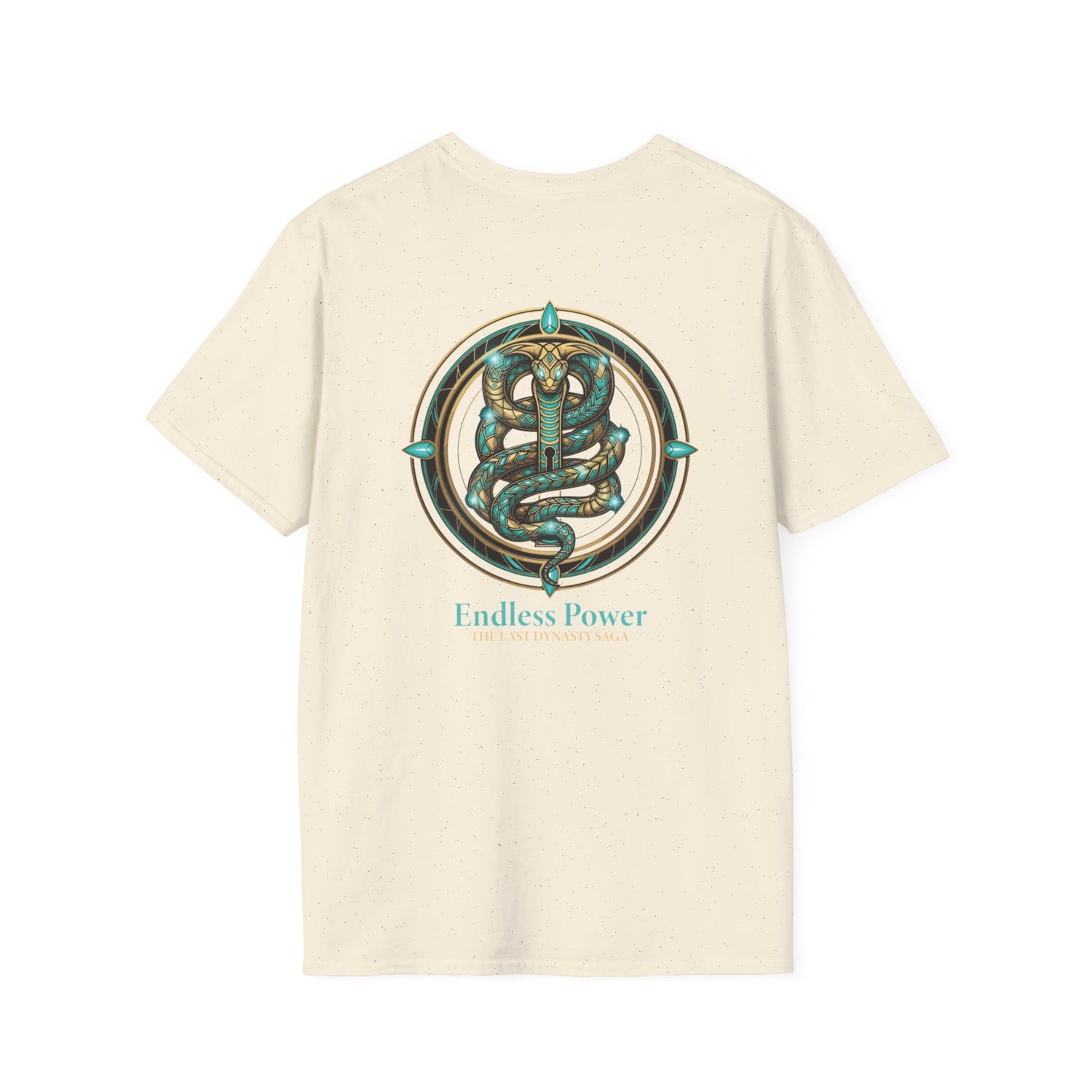 Egyptian Pharaoh Chest &amp; Serpent Back T-Shirt — "This Is Your Awakening / Endless Power"