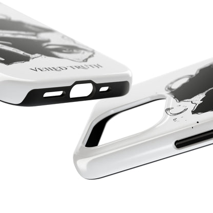 Tough Phone Case — Veiled Truth Black &amp; White Mystic Illustration