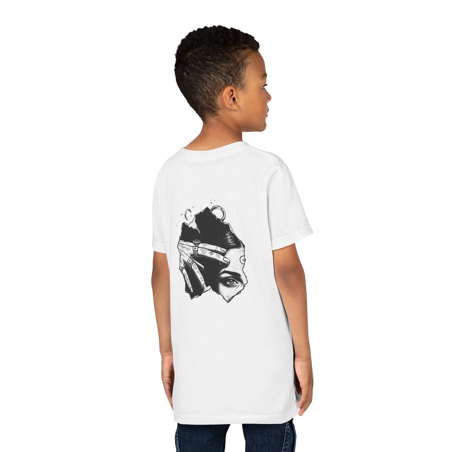 Youth Graphic Tee — THE SAGA Compass &amp; Abstract Hero&