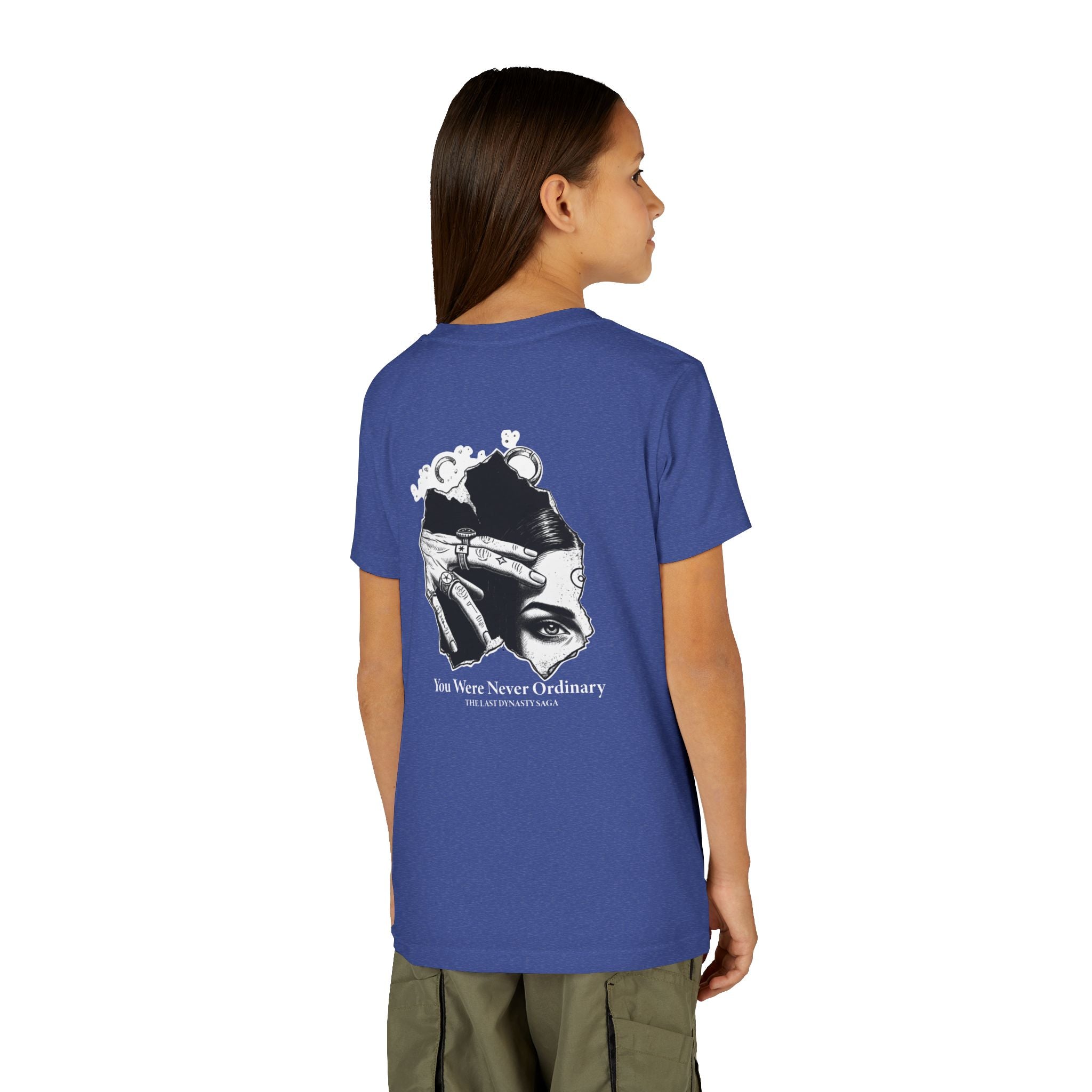 Youth Graphic Tee — THE SAGA Compass &amp; Abstract Hero&
