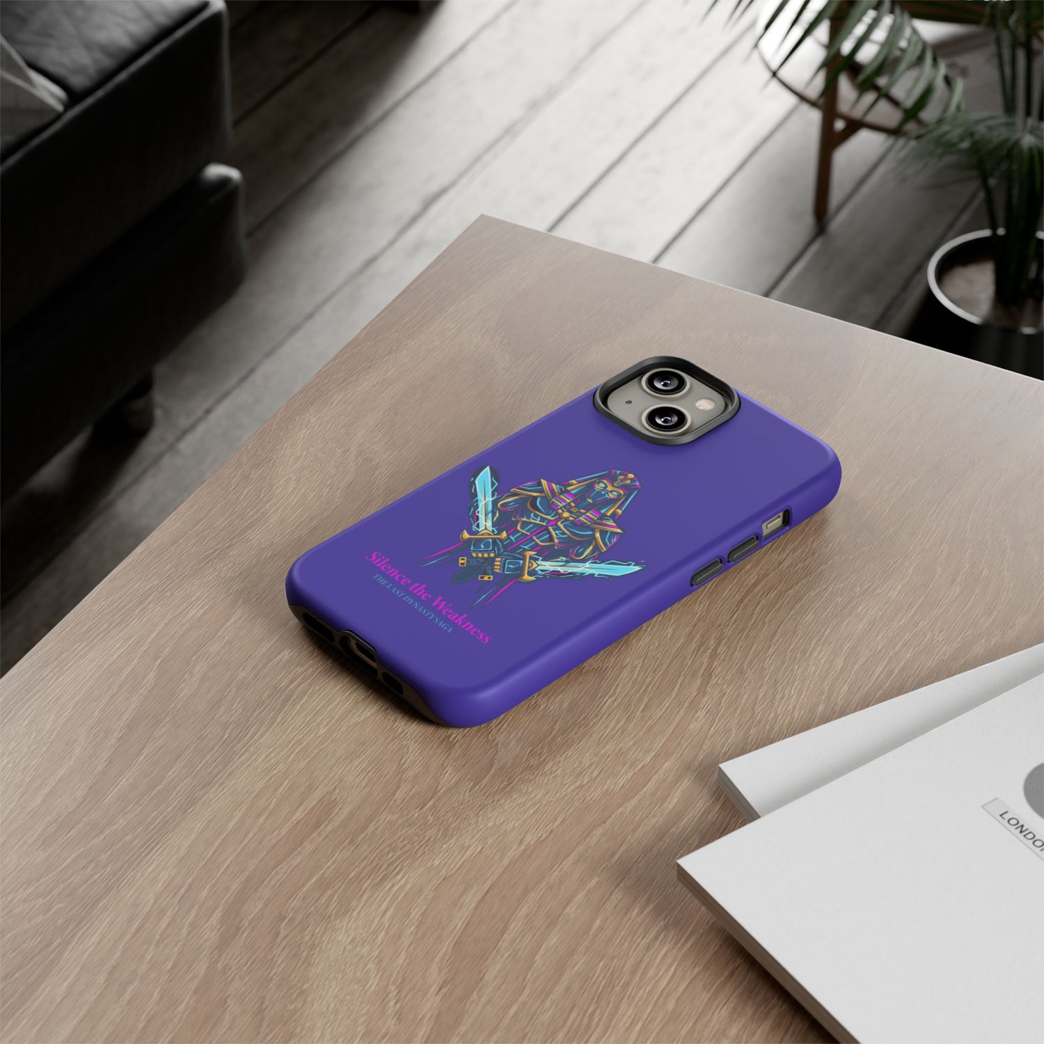 Phone Case — Neon Pharaoh Dual Swords "Silence the Weakness"