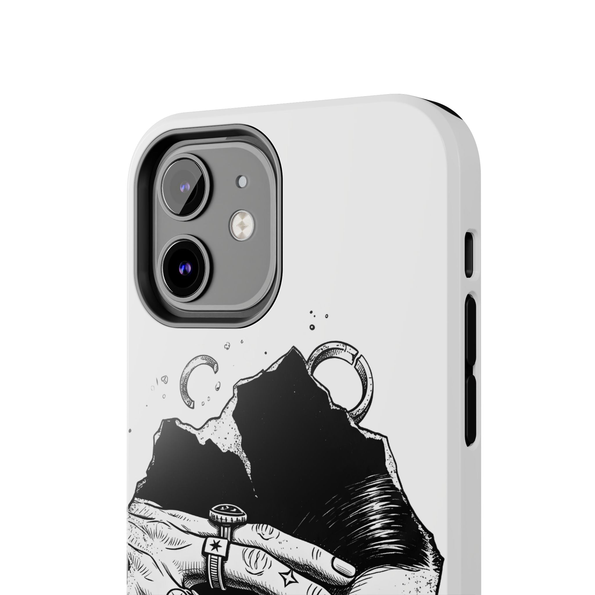 Tough Phone Case — Veiled Truth Black &amp; White Mystic Illustration