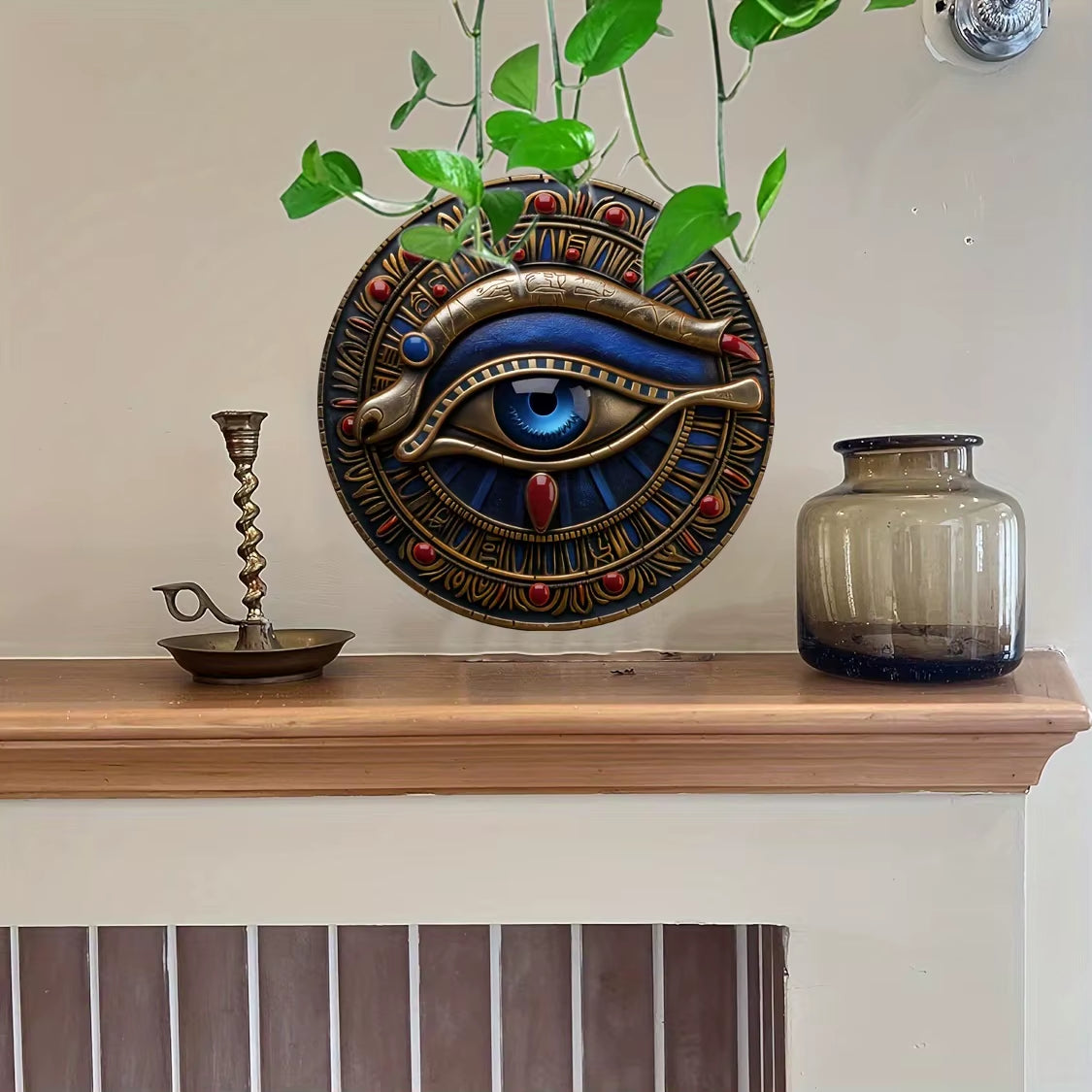 Eye of Horus Metal Wall Art UV-Printed Aluminum Sign – 3D Visual Effect