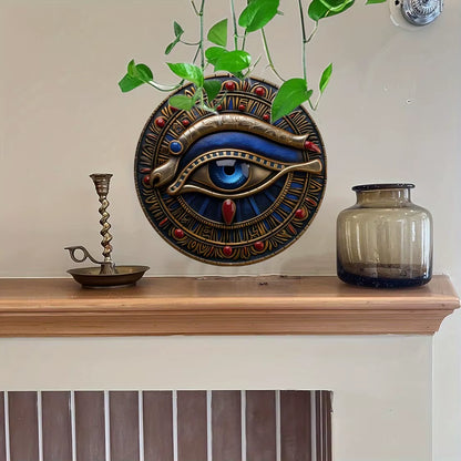 Eye of Horus Metal Wall Art UV-Printed Aluminum Sign – 3D Visual Effect