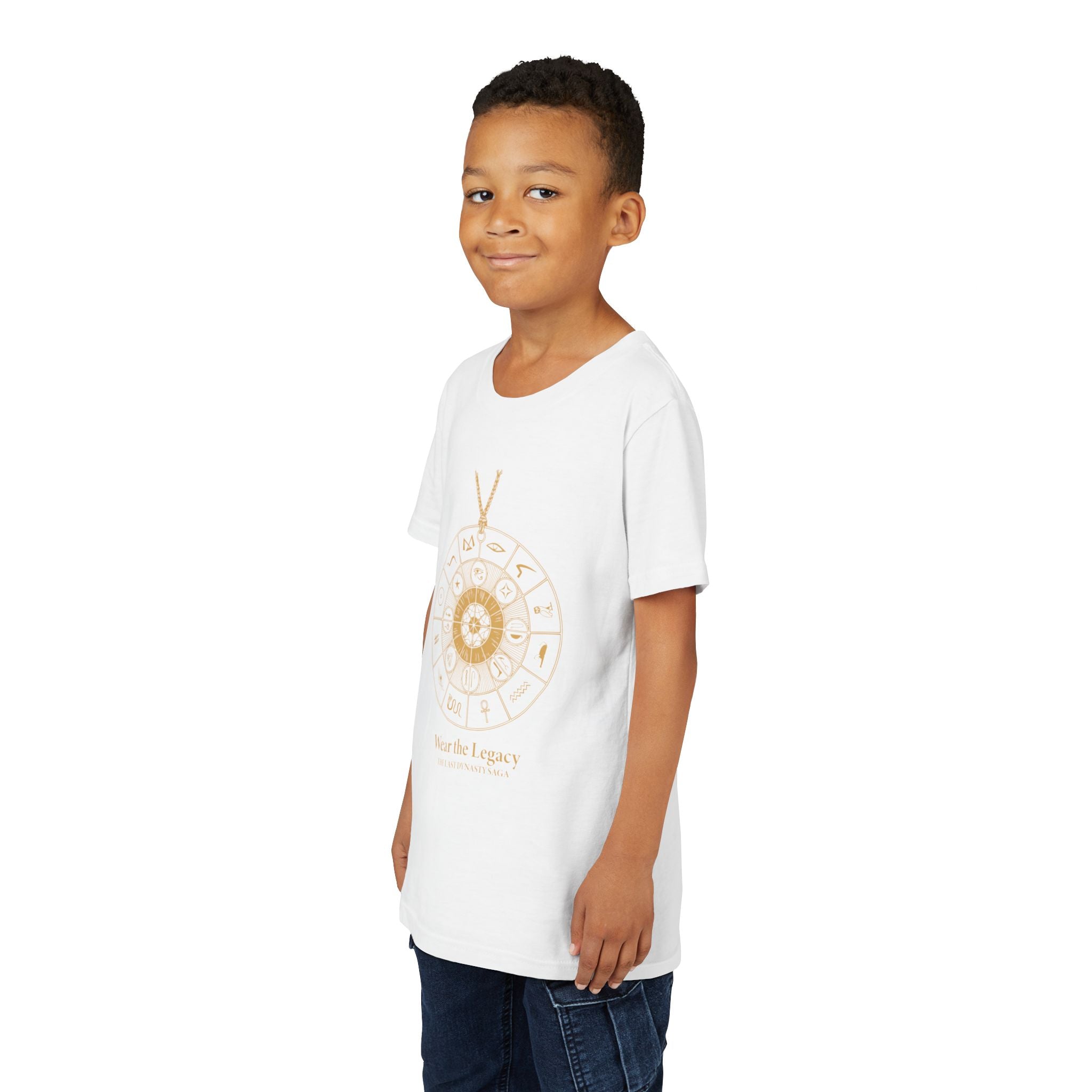 Youth Graphic Tee — THE SAGA Compass &amp; Abstract Hero&