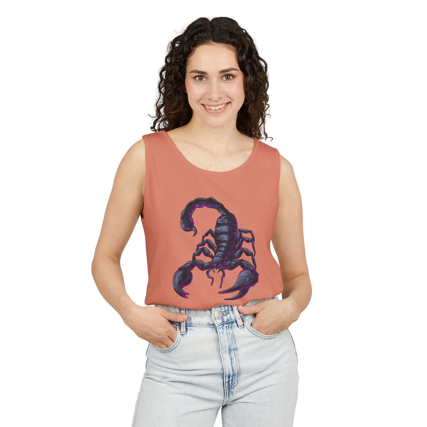 Scorpion Graphic Tank Top — Dark Cosmic Scorpion Art
