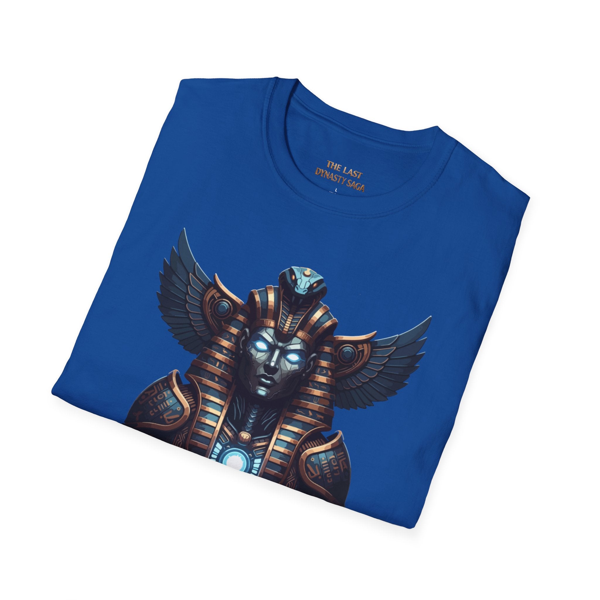 Egyptian Pharaoh Chest &amp; Serpent Back T-Shirt — "This Is Your Awakening / Endless Power"