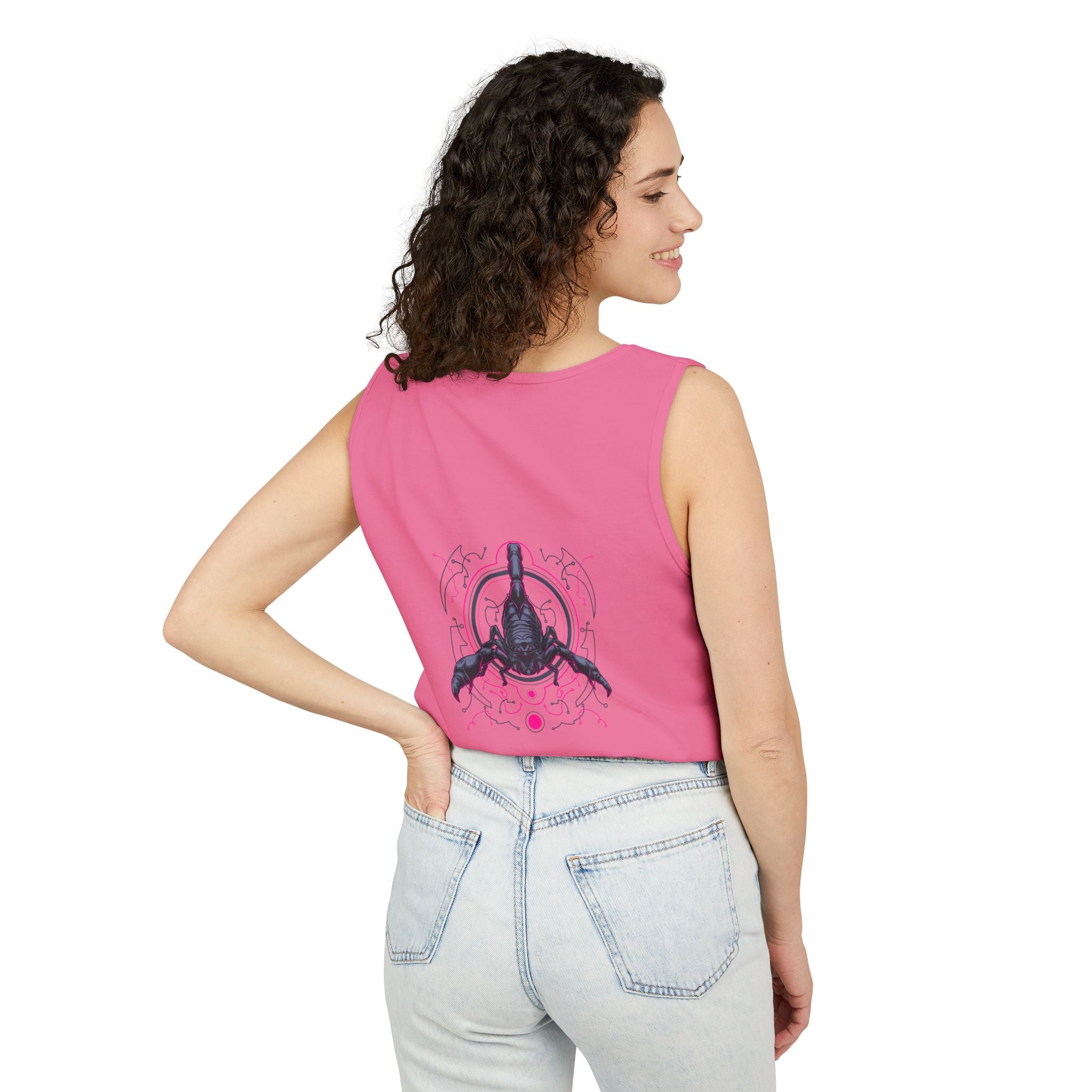 Scorpion Graphic Tank Top — Dark Cosmic Scorpion Art
