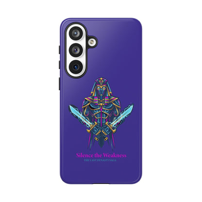 Phone Case — Neon Pharaoh Dual Swords "Silence the Weakness"