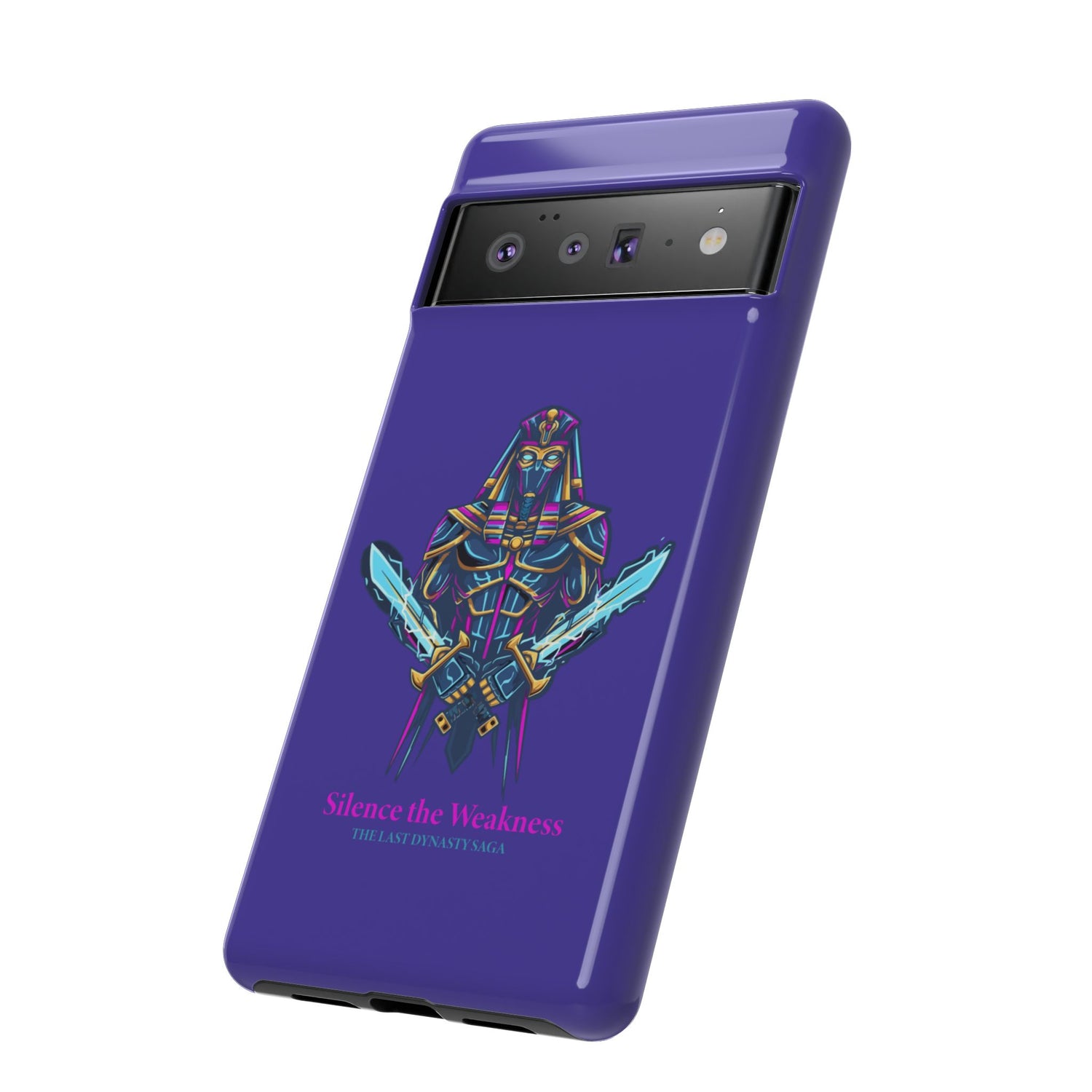 Phone Case — Neon Pharaoh Dual Swords "Silence the Weakness"