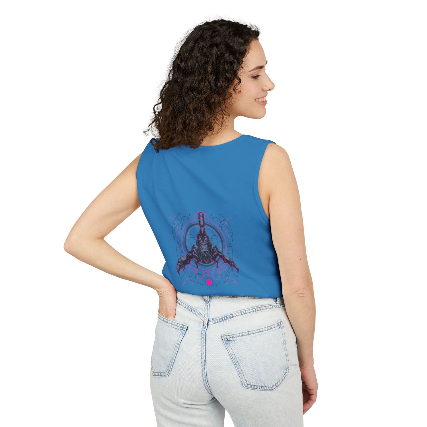 Scorpion Graphic Tank Top — Dark Cosmic Scorpion Art