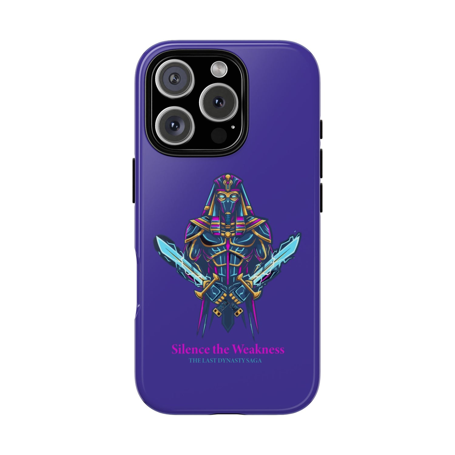 Phone Case — Neon Pharaoh Dual Swords "Silence the Weakness"