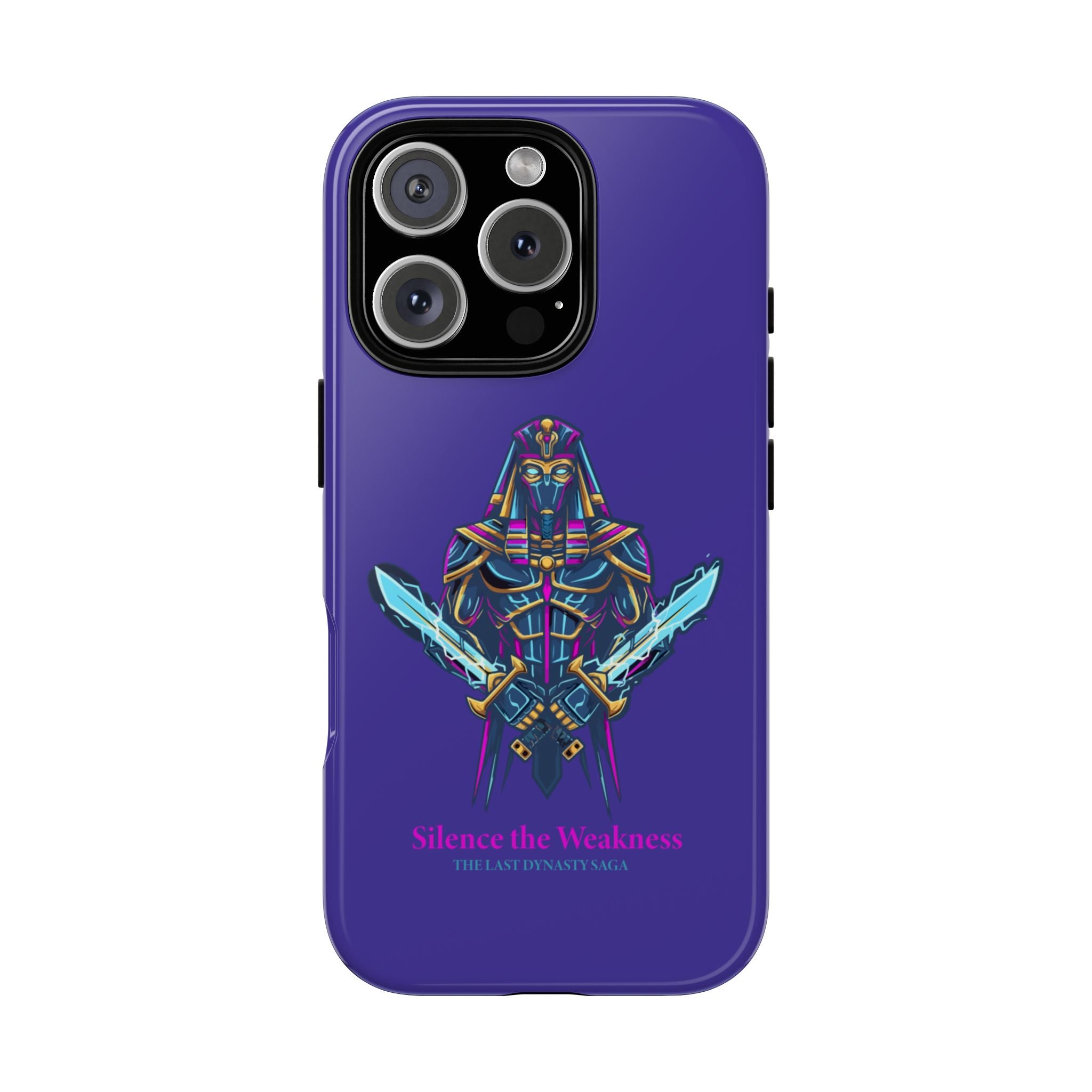 Phone Case — Neon Pharaoh Dual Swords "Silence the Weakness"