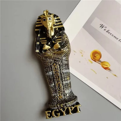 Egyptian Pharaoh &amp; Anubis Fridge Magnet Resin Souvenir Decorative Accent