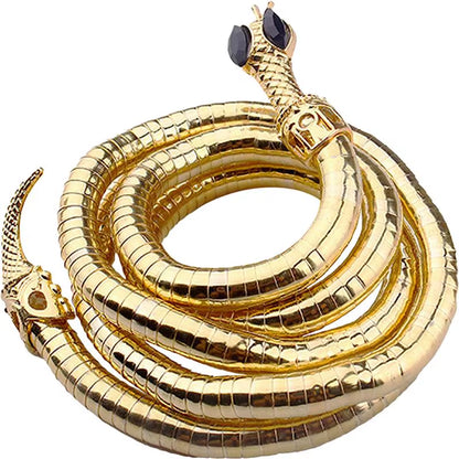Serpent of the Nile Adjustable Gold Snake Cuff Bracelet