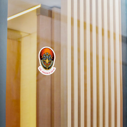 Egyptian Falcon Emblem Sticker — "The Hidden Sigil" Kiss-Cut Vinyl Decal