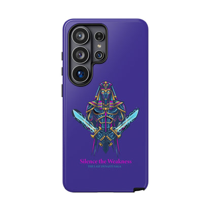 Phone Case — Neon Pharaoh Dual Swords "Silence the Weakness"