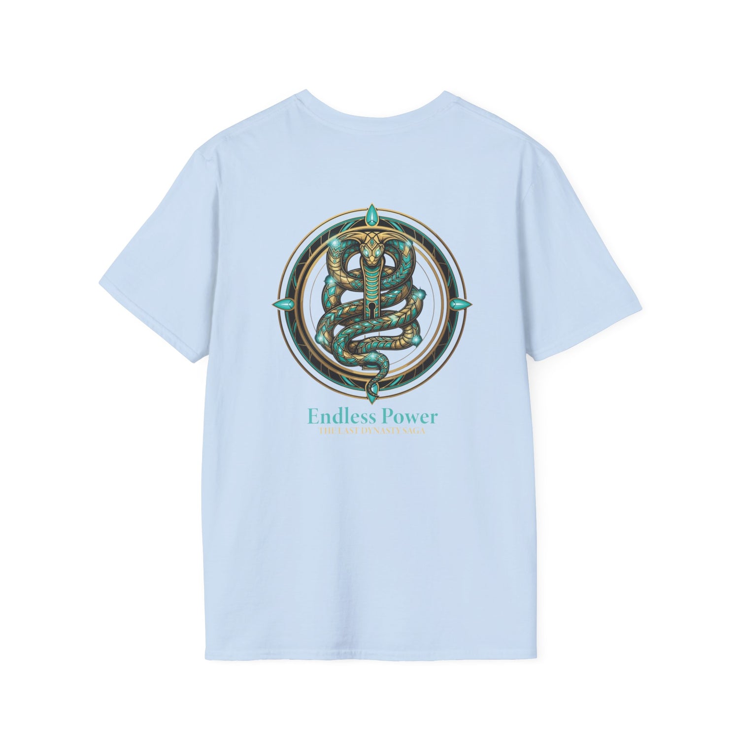 Egyptian Pharaoh Chest &amp; Serpent Back T-Shirt — "This Is Your Awakening / Endless Power"
