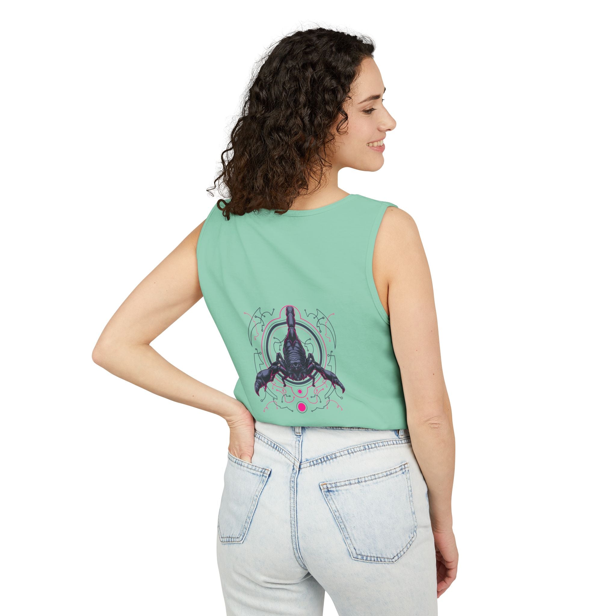 Scorpion Graphic Tank Top — Dark Cosmic Scorpion Art
