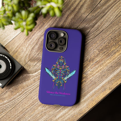 Phone Case — Neon Pharaoh Dual Swords "Silence the Weakness"