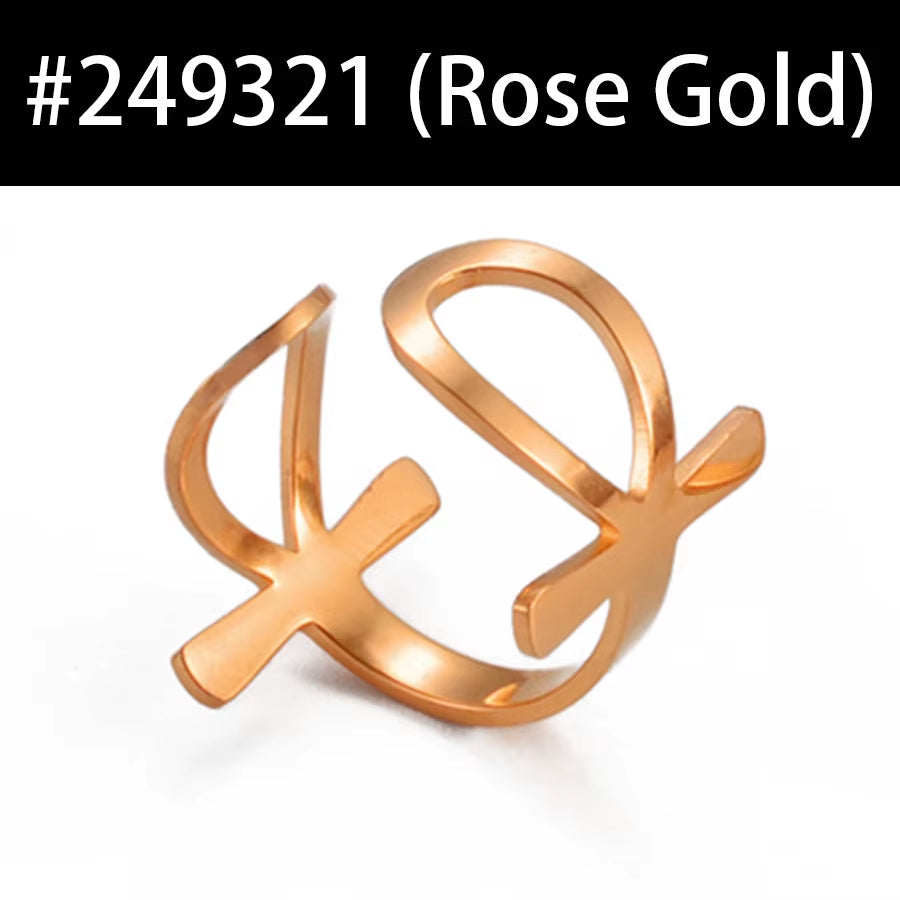 The Wrapped Ankh Open Band Symbol Ring