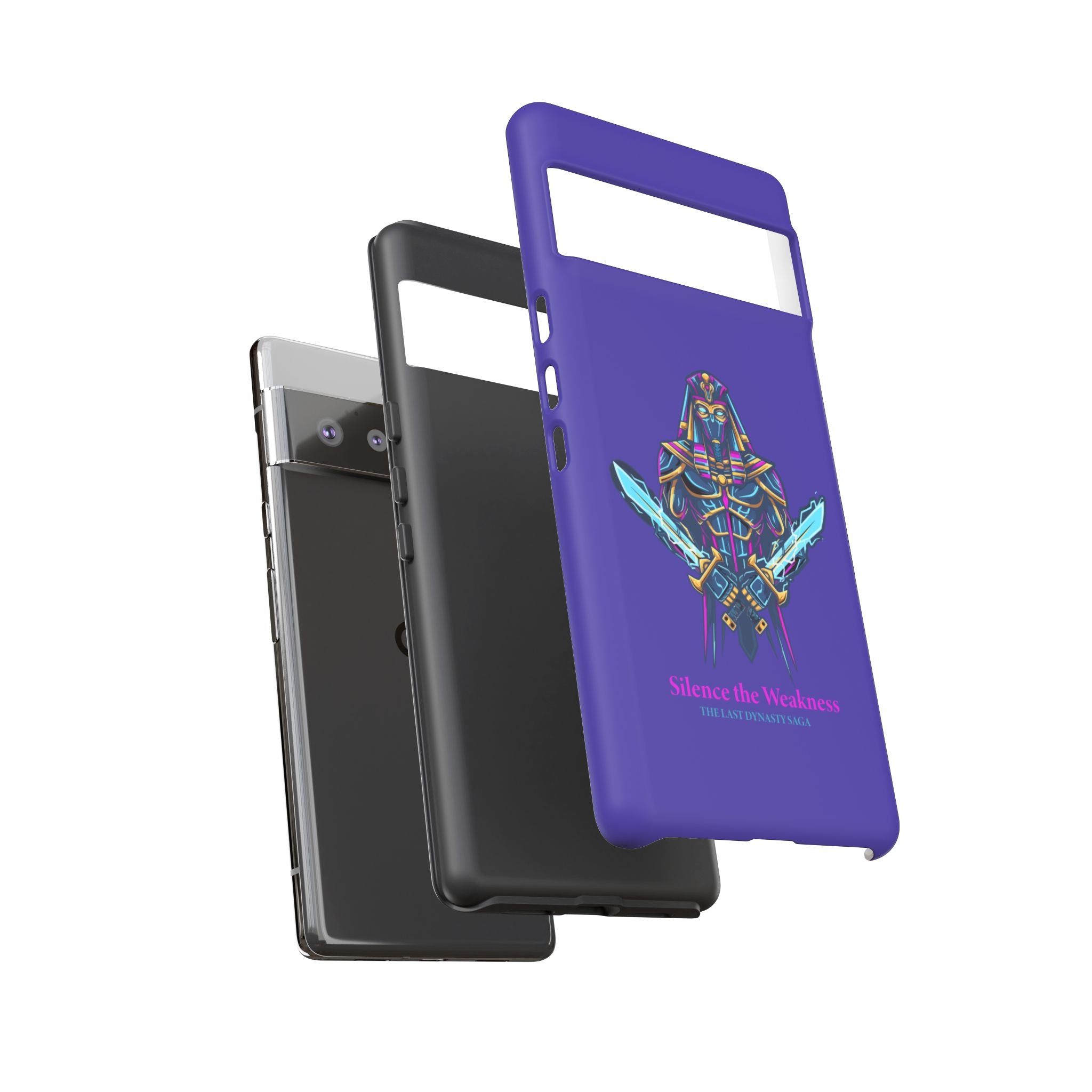Phone Case — Neon Pharaoh Dual Swords "Silence the Weakness"