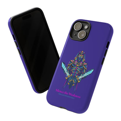 Phone Case — Neon Pharaoh Dual Swords "Silence the Weakness"