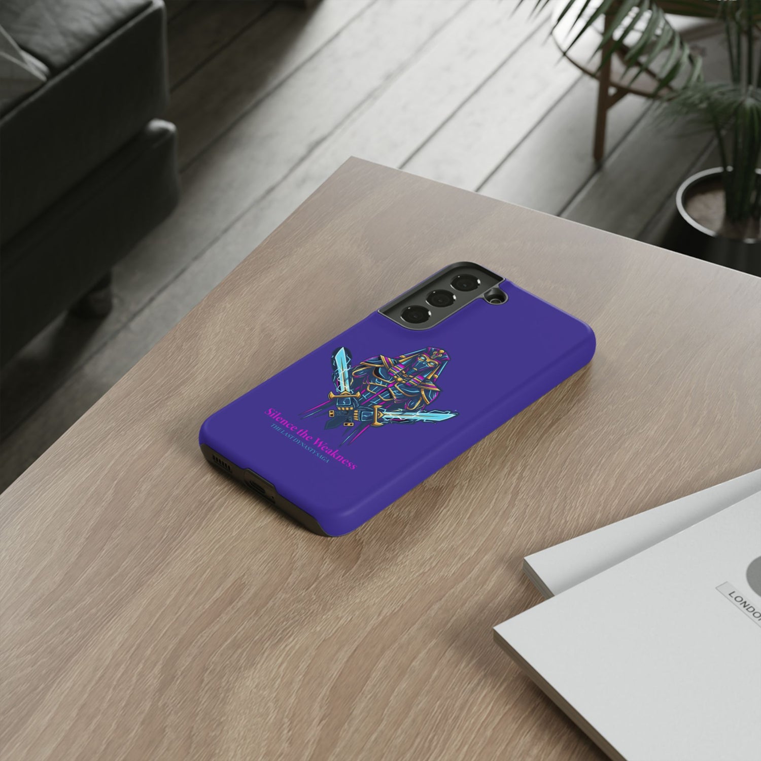 Phone Case — Neon Pharaoh Dual Swords "Silence the Weakness"