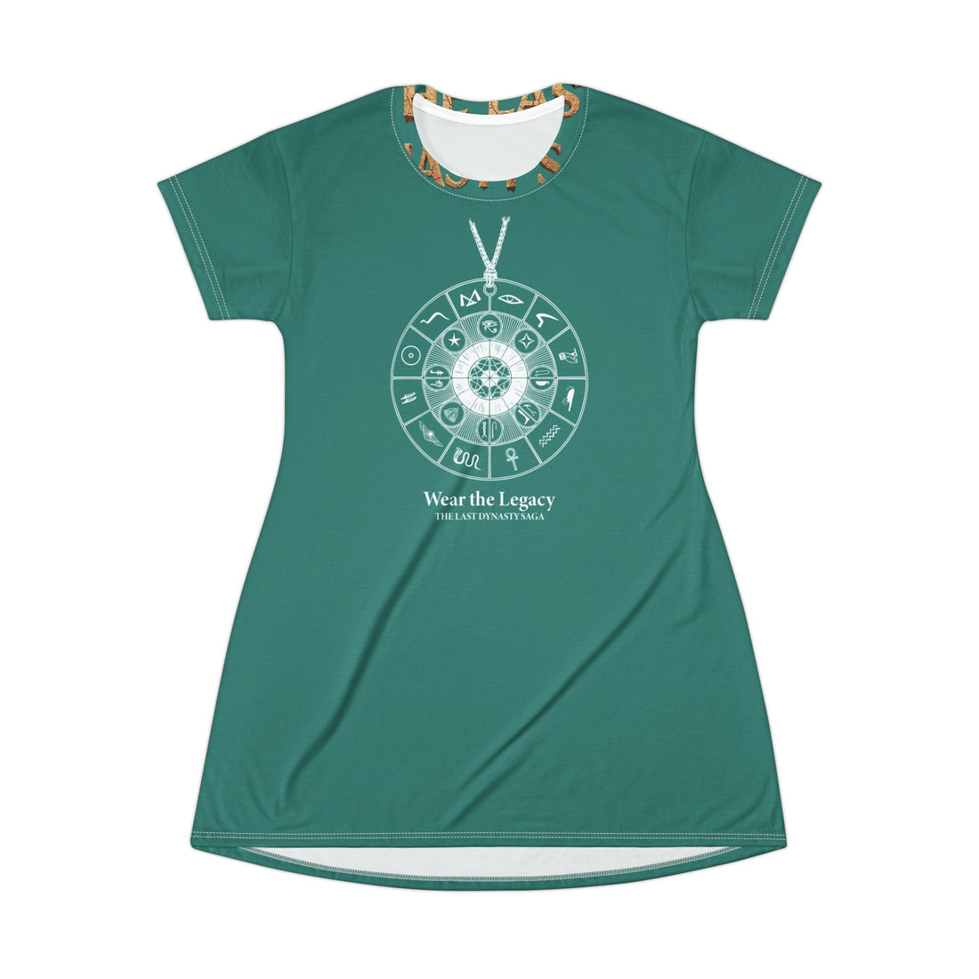 The Saga Compass T-Shirt Dress — "Wear the Legacy" Graphic