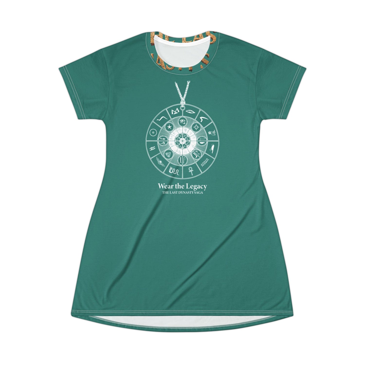 The Saga Compass T-Shirt Dress — "Wear the Legacy" Graphic