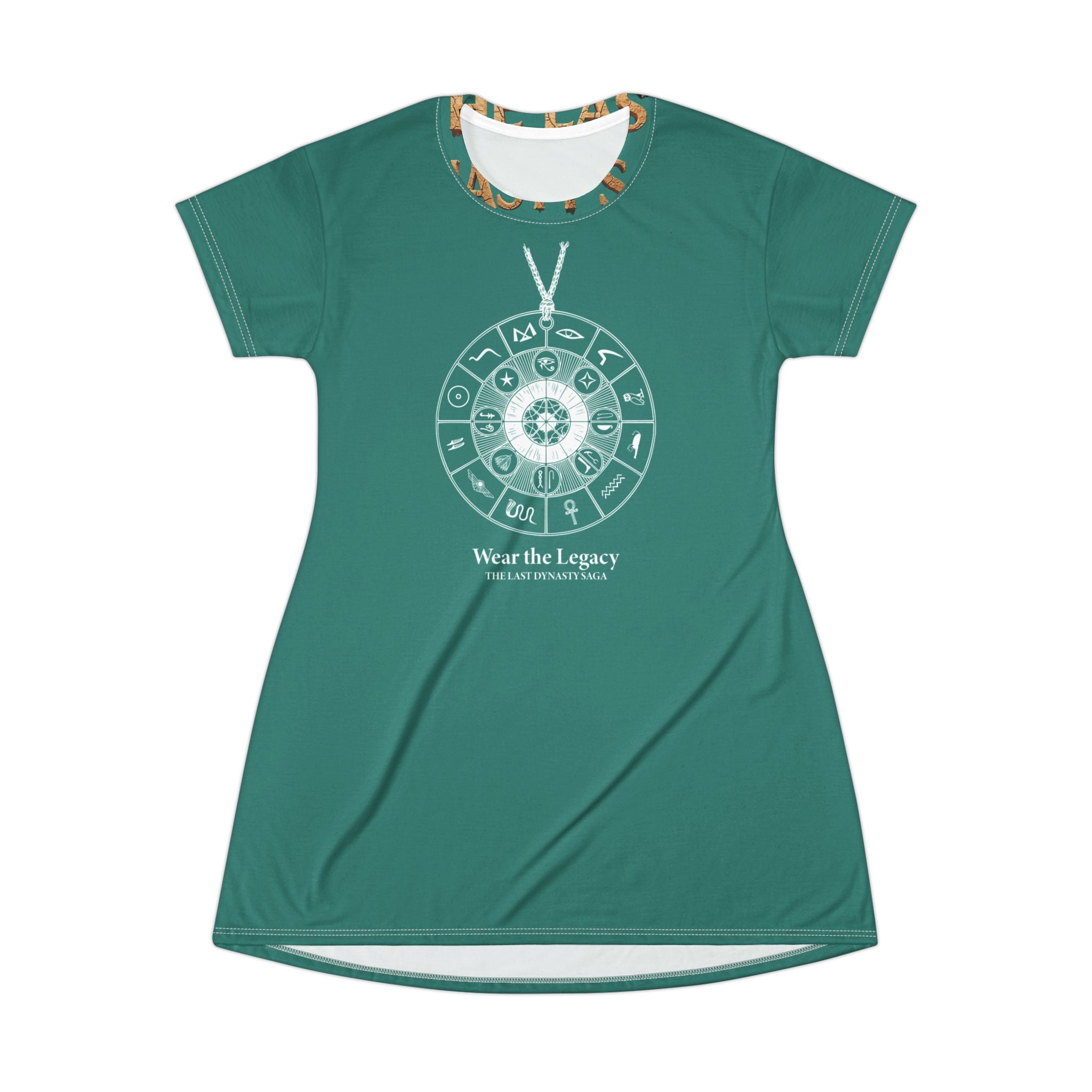 The Saga Compass T-Shirt Dress — "Wear the Legacy" Graphic