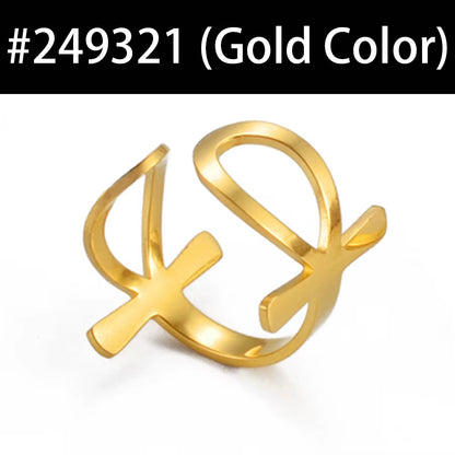 The Wrapped Ankh Open Band Symbol Ring