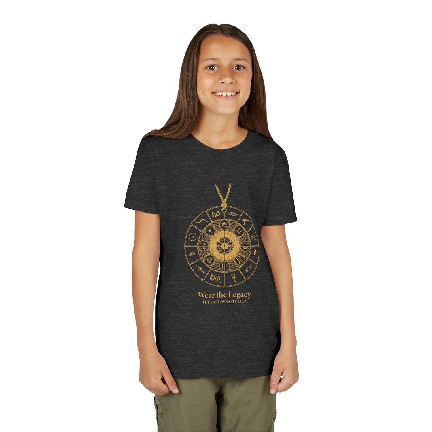 Youth Graphic Tee — THE SAGA Compass &amp; Abstract Hero&