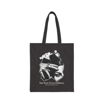 Canvas Tote Bag — Monochrome Surreal Portrait Art Tote