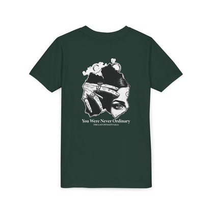 Youth Graphic Tee — THE SAGA Compass &amp; Abstract Hero&