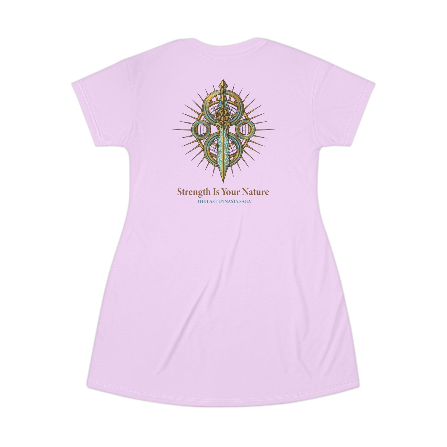 Rise Without Permission T‑Shirt Dress — Empowerment Graphic AOP Dress