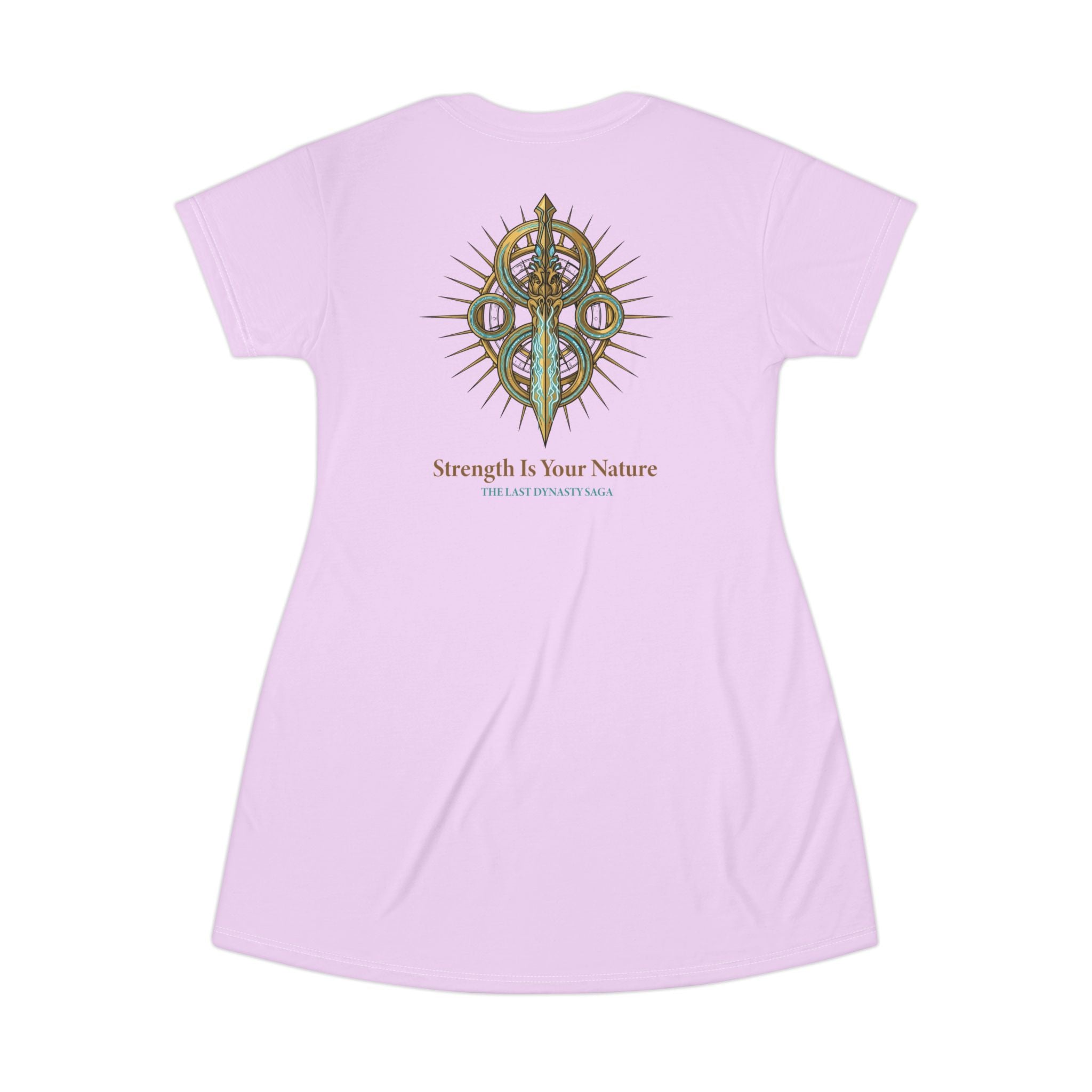 Rise Without Permission T‑Shirt Dress — Empowerment Graphic AOP Dress