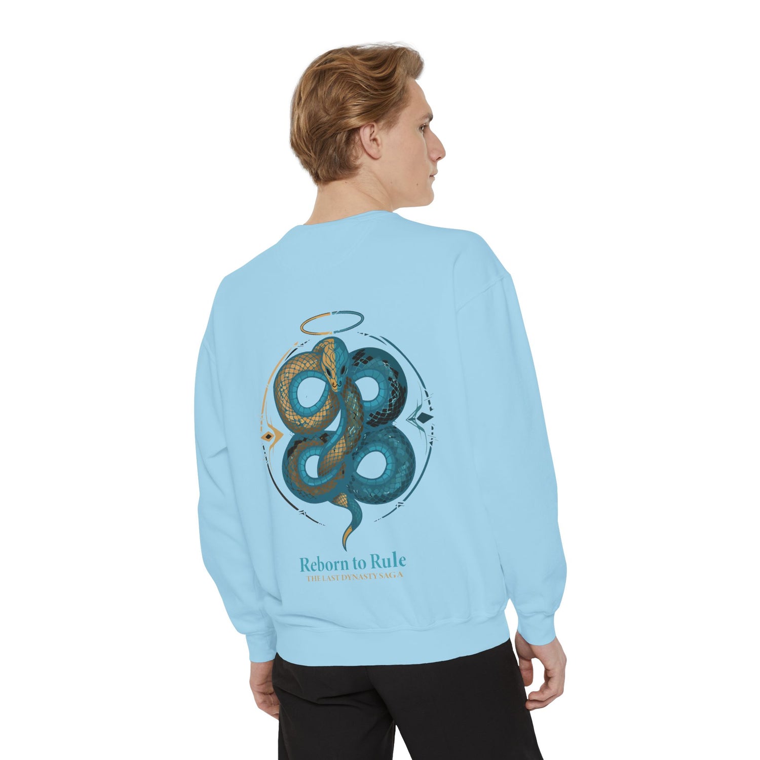 Snake Emblem Sweatshirt — "Reborn to Rule" Graphic Crewneck