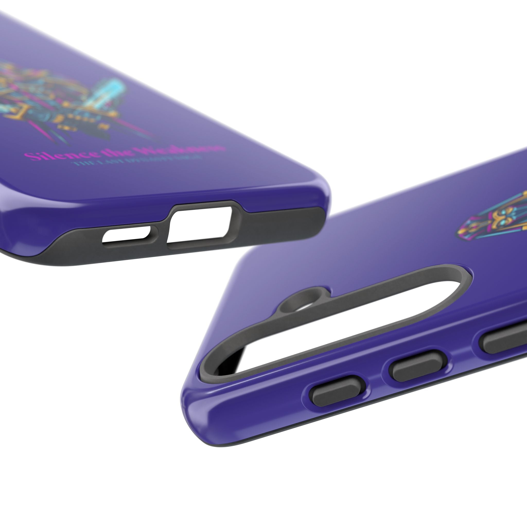 Phone Case — Neon Pharaoh Dual Swords "Silence the Weakness"
