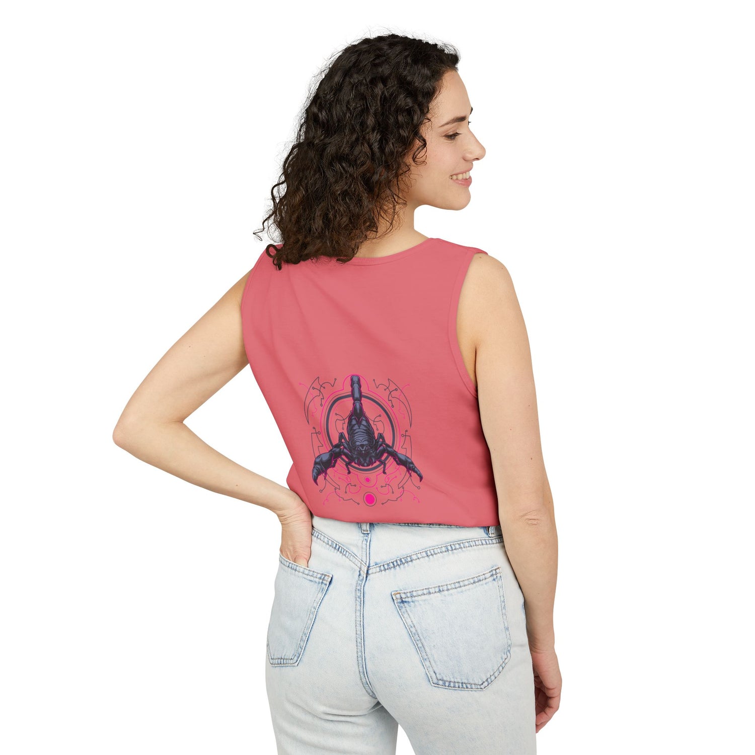 Scorpion Graphic Tank Top — Dark Cosmic Scorpion Art