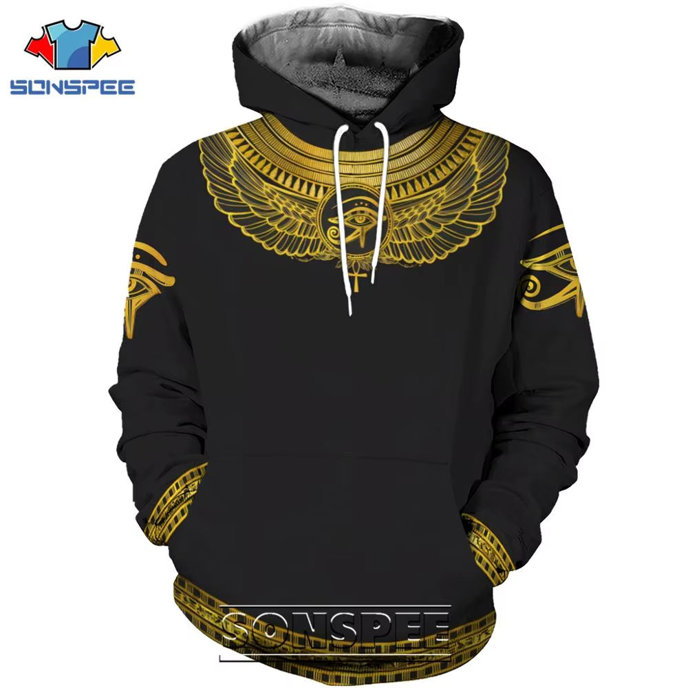 Eye of Horus 3D Print Hoodie — Pharaoh Inspired Sweatshirt